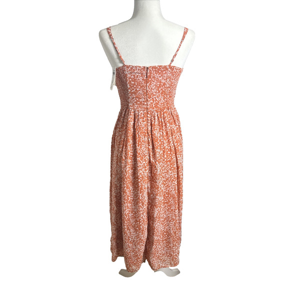 Abercrombie &‎ Fitch Midi Dress Smocked Milkmaid, Sweetheart, Romantic Sz Small - Picture 5 of 13